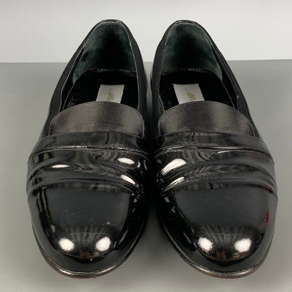 MEZLAN Size 8.5 Black Patent Leather Tuxedo Loafers main image 4